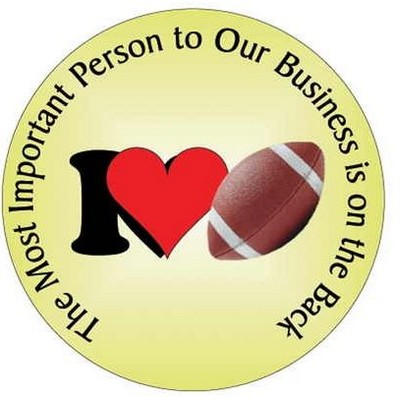 I Love Football Photo Hand Mirror (2½" Diameter)