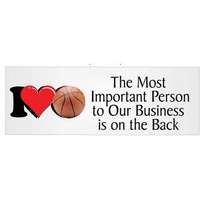 I Love Basketball Panoramic Photo Hand Mirror (1 5/8"x4 5/8")