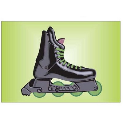 Roller Blade Rectangle Badge w/ Bar Pin (2"x3")