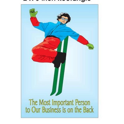 Skier Photo Hand Mirror (2"x3")