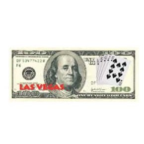 Las Vegas Royal Flush $100 Bill Mighty Mini Magnet
