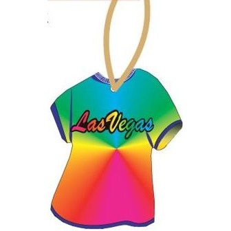 Las Vegas T-Shirt Promotional Ornament w/ Black Back (4 Square Inch)