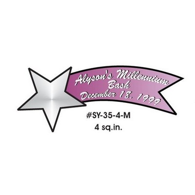 Star Banner Executive Magnet w/ Full Magnetic Back (4 Square Inch)