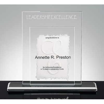 CLOUD: Glass Handmade Paper Desk Award (12" x 10½")