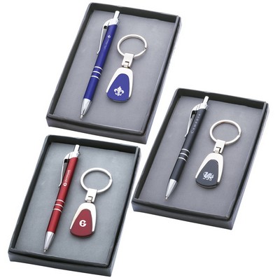Trinity Pen & Metal Keychain Set