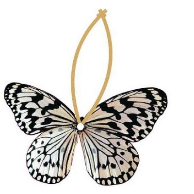 Black & White Butterfly Promotional Ornament w/ Black Back (6 Square Inch)