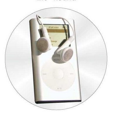 Mp3 Player Round Badge w/ Bar Pin (2 1/2")