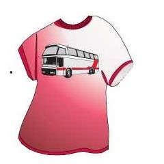 Commercial Bus T-Shirt Mighty Mini Magnet