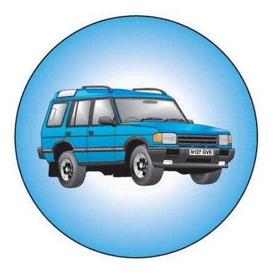 SUV Round Badge w/ Bar Pin (2 1/2" Diameter)