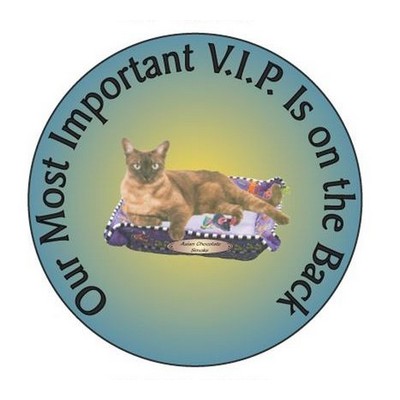 Asian Chocolate Smoke Cat Round Hand Mirror (2½" Diameter)