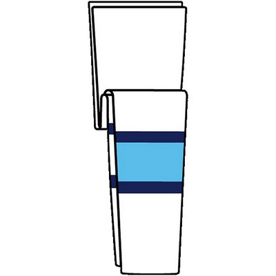 Pittsburgh Pro Series White Home Socks w/Navy Blue & Powder Blue Stripes