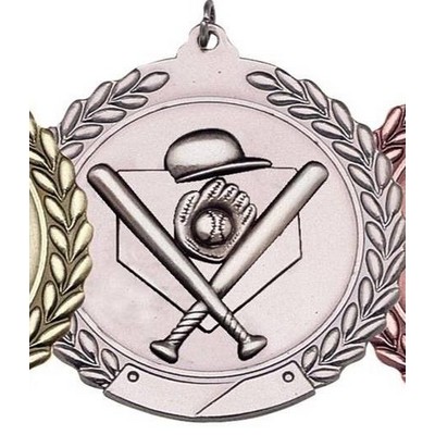 Medal, "Baseball" Die Cast - 2 3/4" Dia