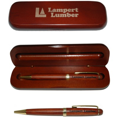 Rosewood Ballpoint Pen in Wood Box