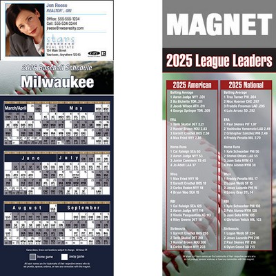 Milwaukee Pro Baseball Schedule Magnet (3 1/2"x8 1/2")
