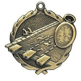 Medal, "Swimming" Wreath - 2 1/2" Dia.