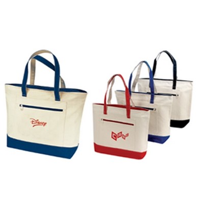 Zipper Canvas Tote Bag (18"x14")