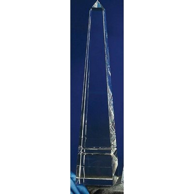 Grooved Obelisk Optic Crystal Award (2½"x 12")