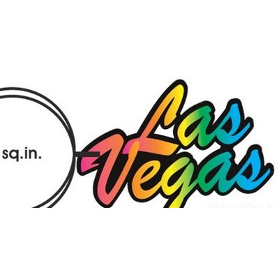 Las Vegas (Stacked) Key Chain w/Clear Mirrored Back (10 Square Inch)