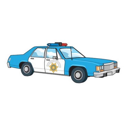 Police Car Executive Magnet w/ Full Magnetic Back (10 Square Inch)