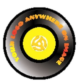 Rpm Record Promotional Magnet w/ Strip Magnet (10 Square Inch)