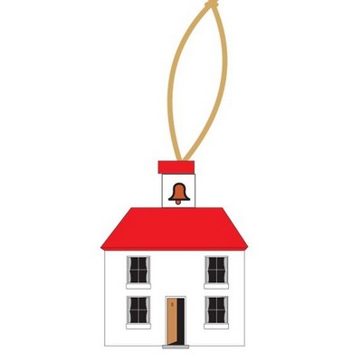 School House Executive Ornament w/ Mirrored Back (3 Square Inch)