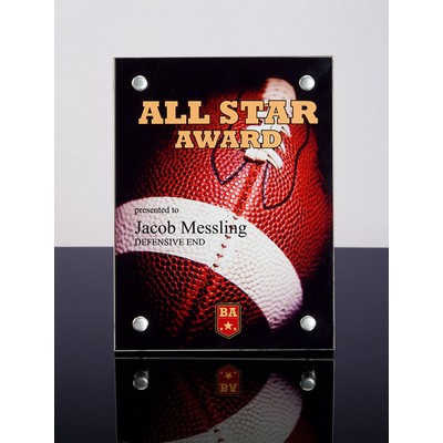 FOTOPLAQ: Acrylic & Metal Desk or Wall Award (6" x 8")