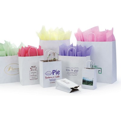 Short Run White Paper Shopping Bag (8.25"x6"x14")