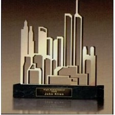 Bronze Custom Building Award w/ Marble Base