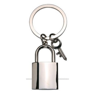 Key & Lock Charm Metal Keychain