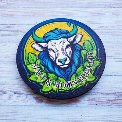 Ultra Vivid Recycled Wood Coaster