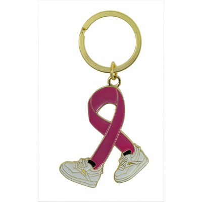 "Walkathon" Pink Ribbon Key Chain