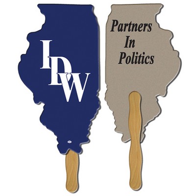 Illinois State Recycled Hand Fan