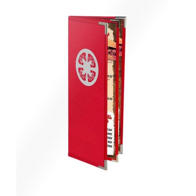 Royal Select Triple Booklet 4 View Menu Cover (Holds 4 1/4"x14" Inserts)