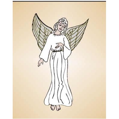 Angel Metal Photo Magnet (2 1/2"x2 1/2")