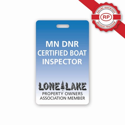 Full Color 50 Mil Name Badge, Rectangle Full Color (2.125"X3.375") - No personalization included