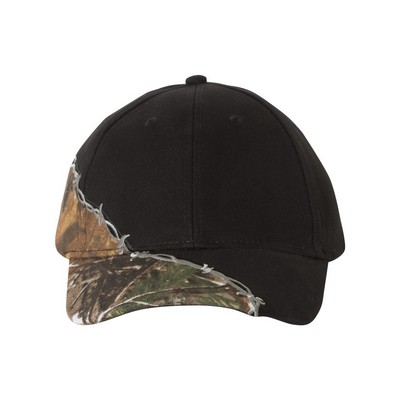 Licensed Camouflage w/Barbed Wire Embroidery Cap