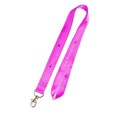 1/2" Hot Pink Nylon Lanyard (12 Mil)