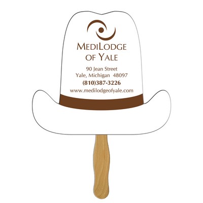 10 Gallon Hat Hand Fan Full Color (1 Side)