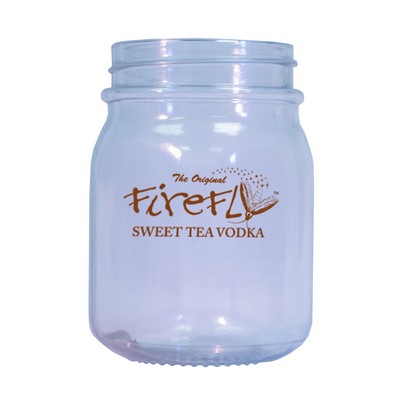 16 Oz. Plastic Mason Jar - Imprinted