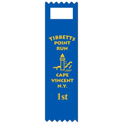 Custom Printed Vertical Tape Top Multicolor Ribbon (1 5/8" x 6")