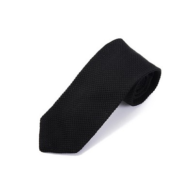 Men's Solid Polyester Knitted Necktie