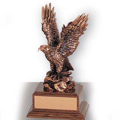8 ½" Electroplated Bronze Eagle Trophy
