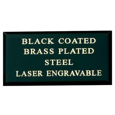 Black Brass Plated Steel Engraving Plate (3" x 1½")