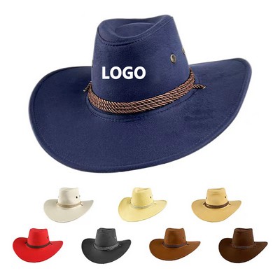Western Cowboy Hat With Wide Brim