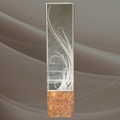 Crystal Award with Granite Base 11" - Style 1
