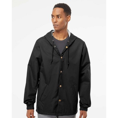 Independent Trading Co. Water Resistant Hooded Windbreaker Jacket
