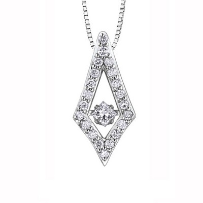 Canadian Diamond Kite Pendant in 10K White Gold (0.25 CT WT)