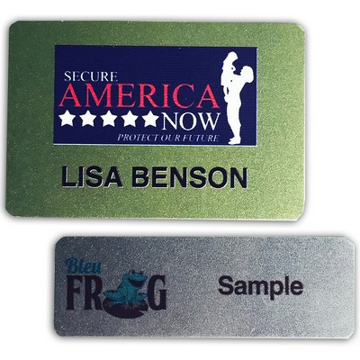 Metal Name Badge Digitally Printed (2"x3")