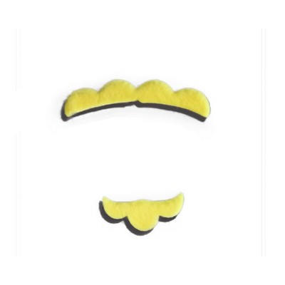 Microfiber Faux Halloween Mustache w/Goatee