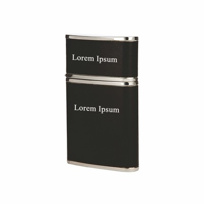 2½ Oz. Flip-Top Mini Deluxe Leather Wrap Pocket Flask